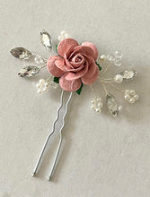 Load image into Gallery viewer, Set of 3 Floral Bobby Pins - Dusky Pink