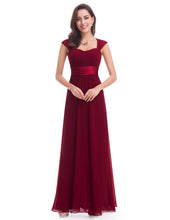 Load image into Gallery viewer, Clearance - Floor length Chiffon Bridesmaid Dress - Burgundy