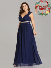 Load image into Gallery viewer, Clearance - Grecian Style Bridesmaid Dress - Navy Blue