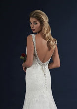 Load image into Gallery viewer, Abilene - Lace fit &amp; flair  V-neck Bridal Gown  Size 16