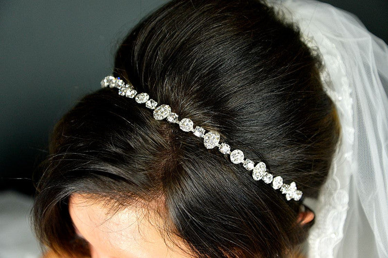 Clearance - Diamante Bridal hair Band TLH3038 By Twilight Designs
