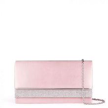 Load image into Gallery viewer, Delia - Blush Satin Clutch Bag