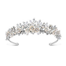 Load image into Gallery viewer, Baccara Vintage Style Inspired Bridal Tiara - Silver or Gold