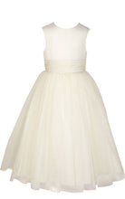 Load image into Gallery viewer, Girls Satin &amp; Tulle Flower Girl Dress