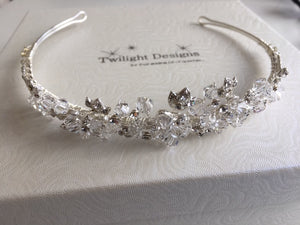 A Crystal & Diamante Tiara by Twilight Designs TLT4519 - 3cm high