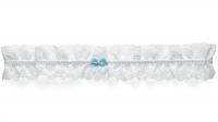 Ivory Lace Garter with Blue Bow -KB-09