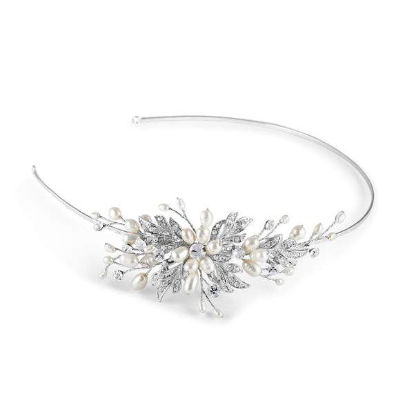 Paris Side Tiara with Pearls by Starlet Jewellery