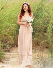 Load image into Gallery viewer, Clearance- Grecian Style Bridesmaid Dress - Blush Hues Size 14
