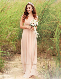 Clearance- Grecian Style Bridesmaid Dress - Blush Hues Size 14