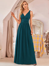 Load image into Gallery viewer, Clearance - Pretty V neck &amp; V back Maxi/Bridesmaid Dress - Assorted Colours