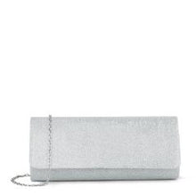 Load image into Gallery viewer, Light  - Silver Glitter Mesh Clutch Bag